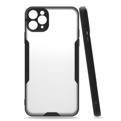 iphone 11 Pro Max Kılıf Platin Silikon - Siyah