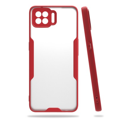 Oppo A73 Kılıf Platin Silikon - Kırmızı