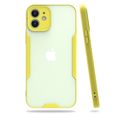 iphone 12 Mini Kılıf Platin Silikon - Sarı