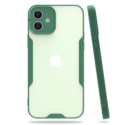 iphone 12 Mini Kılıf Platin Silikon - Yeşil