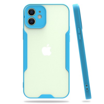 iphone 12 Mini Kılıf Platin Silikon - Mavi