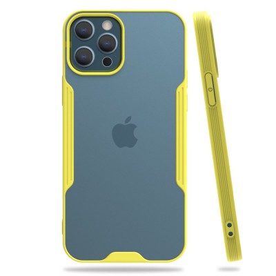 iphone 12 Pro Kılıf Platin Silikon - Sarı