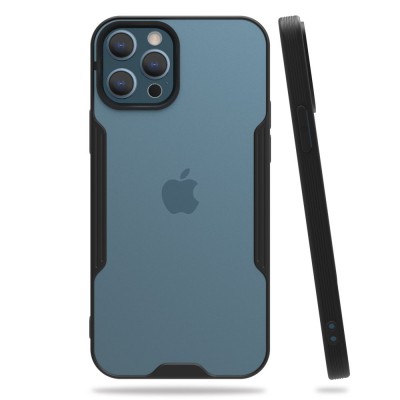 iphone 12 Pro Max Kılıf Platin Silikon - Siyah