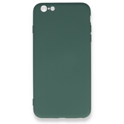 iphone 6 Plus Kılıf Nano içi Kadife  Silikon - Koyu Yeşil