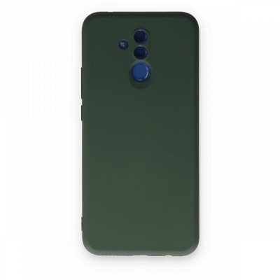 Huawei Mate 20 Lite Kılıf Nano içi Kadife  Silikon - Koyu Yeşil
