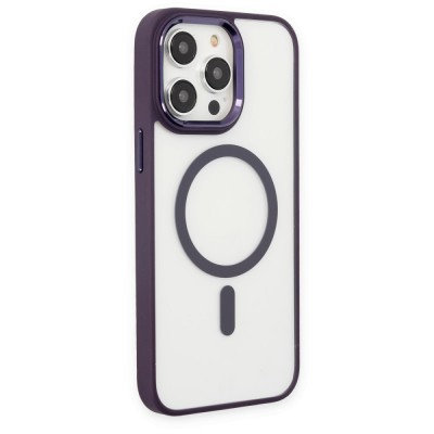 iphone 13 Pro Kılıf Room Magneticsafe Silikon - Derin Mor