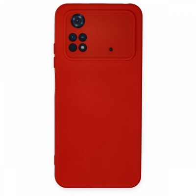 Xiaomi Poco M4 Pro 4g Kılıf Nano içi Kadife  Silikon - Kırmızı