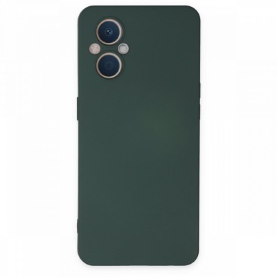 Oppo Reno 7 Lite Kılıf Nano içi Kadife  Silikon - Koyu Yeşil