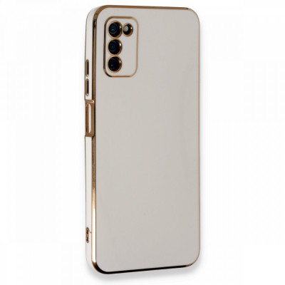 Samsung Galaxy A03s Kılıf Volet Silikon - Beyaz