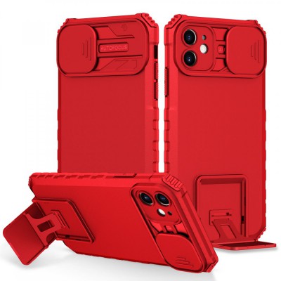iphone 11 Kılıf Walker Standlı Kapak - Kırmızı