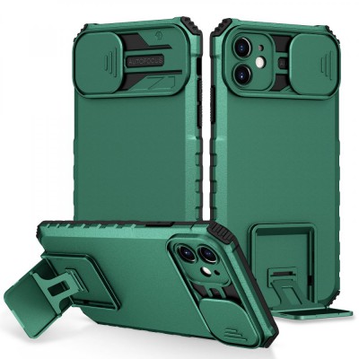 iphone 11 Kılıf Walker Standlı Kapak - Yeşil