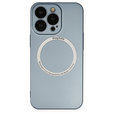 iphone 13 Pro Max Kılıf Jack Magneticsafe Lens Silikon - Sierra Blue