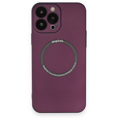 iphone 13 Pro Max Kılıf Jack Magneticsafe Lens Silikon - Mürdüm
