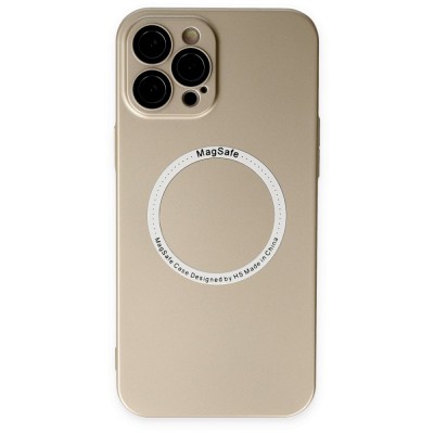 iphone 12 Pro Max Kılıf Jack Magneticsafe Lens Silikon - Gold