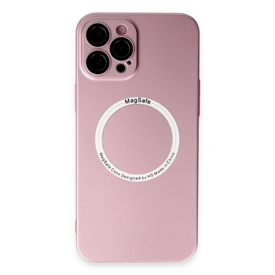 iphone 12 Pro Max Kılıf Jack Magneticsafe Lens Silikon - Rose Gold