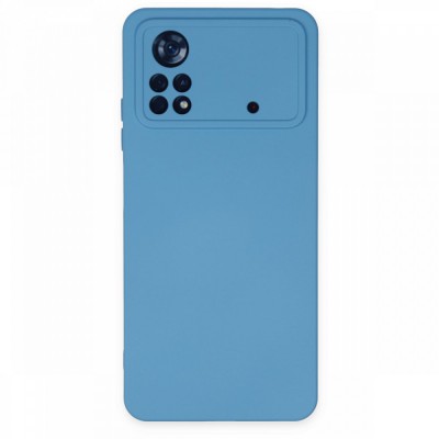 Xiaomi Poco X4 Pro 5g Kılıf Nano içi Kadife  Silikon - Mavi