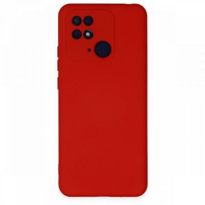 Xiaomi Redmi 10c Kılıf Nano içi Kadife  Silikon - Kırmızı