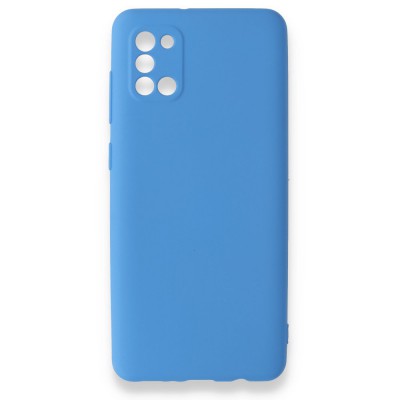 Samsung Galaxy A31 Kılıf Nano içi Kadife  Silikon - Mavi