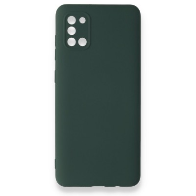 Samsung Galaxy A31 Kılıf Nano içi Kadife  Silikon - Koyu Yeşil