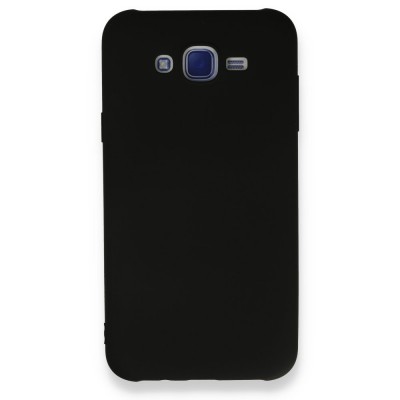 Samsung Galaxy J7 Kılıf Nano içi Kadife  Silikon - Siyah