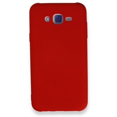 Samsung Galaxy J7 Kılıf Nano içi Kadife  Silikon - Kırmızı