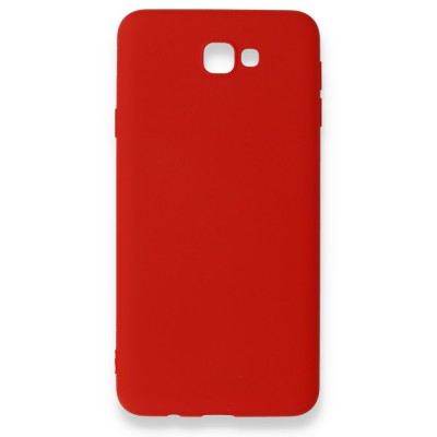 Samsung Galaxy J7 Prime Kılıf Nano içi Kadife  Silikon - Kırmızı