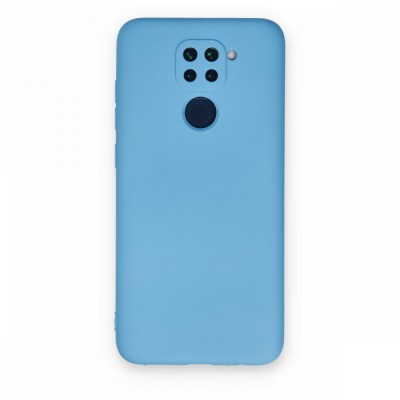Xiaomi Redmi Note 9 Kılıf Nano içi Kadife  Silikon - Mavi