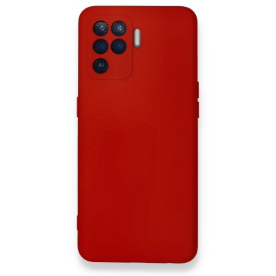 Oppo Reno 5 Lite Kılıf Nano içi Kadife  Silikon - Kırmızı