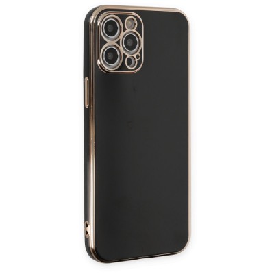 iphone 12 Pro Max Kılıf Volet Silikon - Siyah
