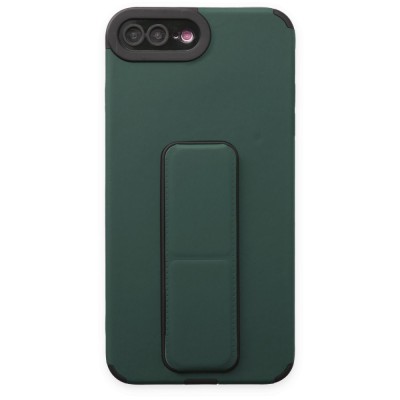 iphone 7 Plus Kılıf Mega Standlı Silikon - Yeşil