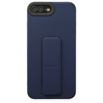 iphone 8 Plus Kılıf Mega Standlı Silikon - Mavi