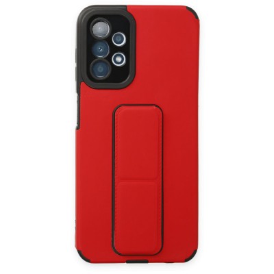 Samsung Galaxy A23 4g Kılıf Mega Standlı Silikon - Kırmızı