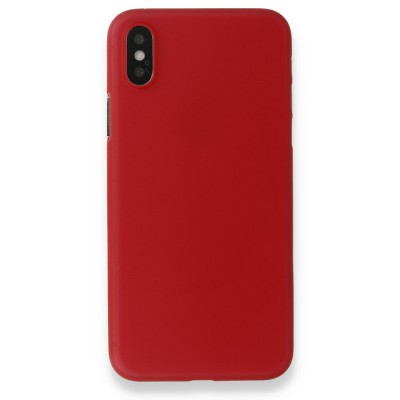 iphone Xs Kılıf Pp Ultra ince Kapak - Kırmızı