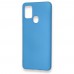 Samsung Galaxy A21s Kılıf Nano içi Kadife  Silikon - Mavi