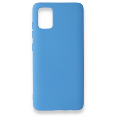 Samsung Galaxy A51 Kılıf Nano içi Kadife  Silikon - Mavi