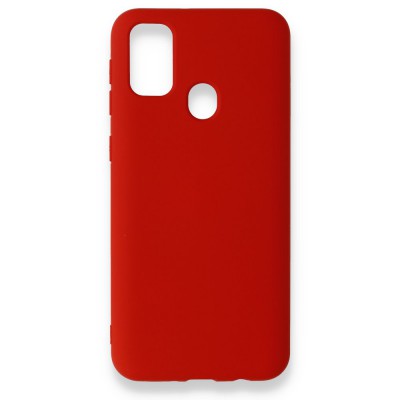 Samsung Galaxy M21 Kılıf Nano içi Kadife  Silikon - Kırmızı
