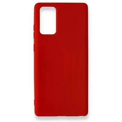 Samsung Galaxy Note 20 Kılıf Nano içi Kadife  Silikon - Kırmızı
