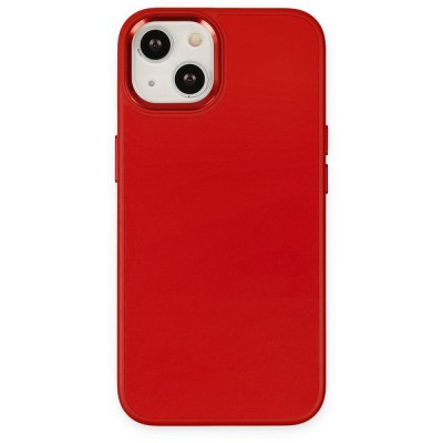 iphone 13 Kılıf Asya Deri Silikon - Kırmızı