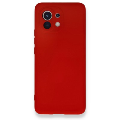 Xiaomi Mi 11 Kılıf Nano içi Kadife  Silikon - Kırmızı