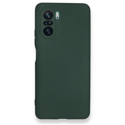 Xiaomi Poco F3 Kılıf Nano içi Kadife  Silikon - Koyu Yeşil
