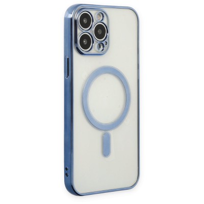 iphone 14 Pro Kılıf Magneticsafe Lazer Silikon - Sierra Blue