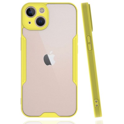 iphone 14 Kılıf Platin Silikon - Sarı