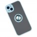 iphone 14 Kılıf Montreal Yüzüklü Silikon Kapak - Buz Mavi