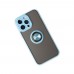 iphone 14 Pro Kılıf Montreal Yüzüklü Silikon Kapak - Buz Mavi