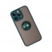 iphone 14 Pro Max Kılıf Montreal Yüzüklü Silikon Kapak - Yeşil