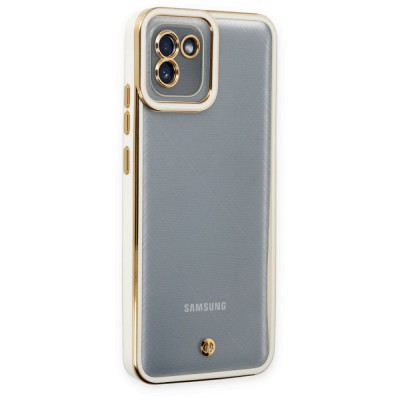 Samsung Galaxy A03 Kılıf Liva Lens Silikon - Beyaz