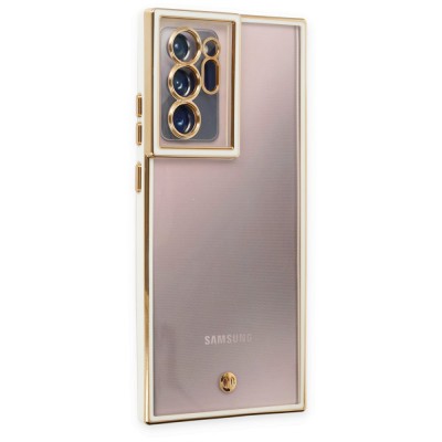 Samsung Galaxy Note 20 Ultra Kılıf Liva Lens Silikon - Beyaz