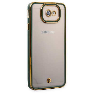 Samsung Galaxy J7 Prime Kılıf Liva Lens Silikon - Yeşil
