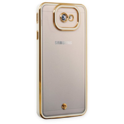 Samsung Galaxy J7 Prime Kılıf Liva Lens Silikon - Beyaz