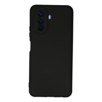 Huawei Nova Y70 Kılıf Nano içi Kadife  Silikon - Siyah